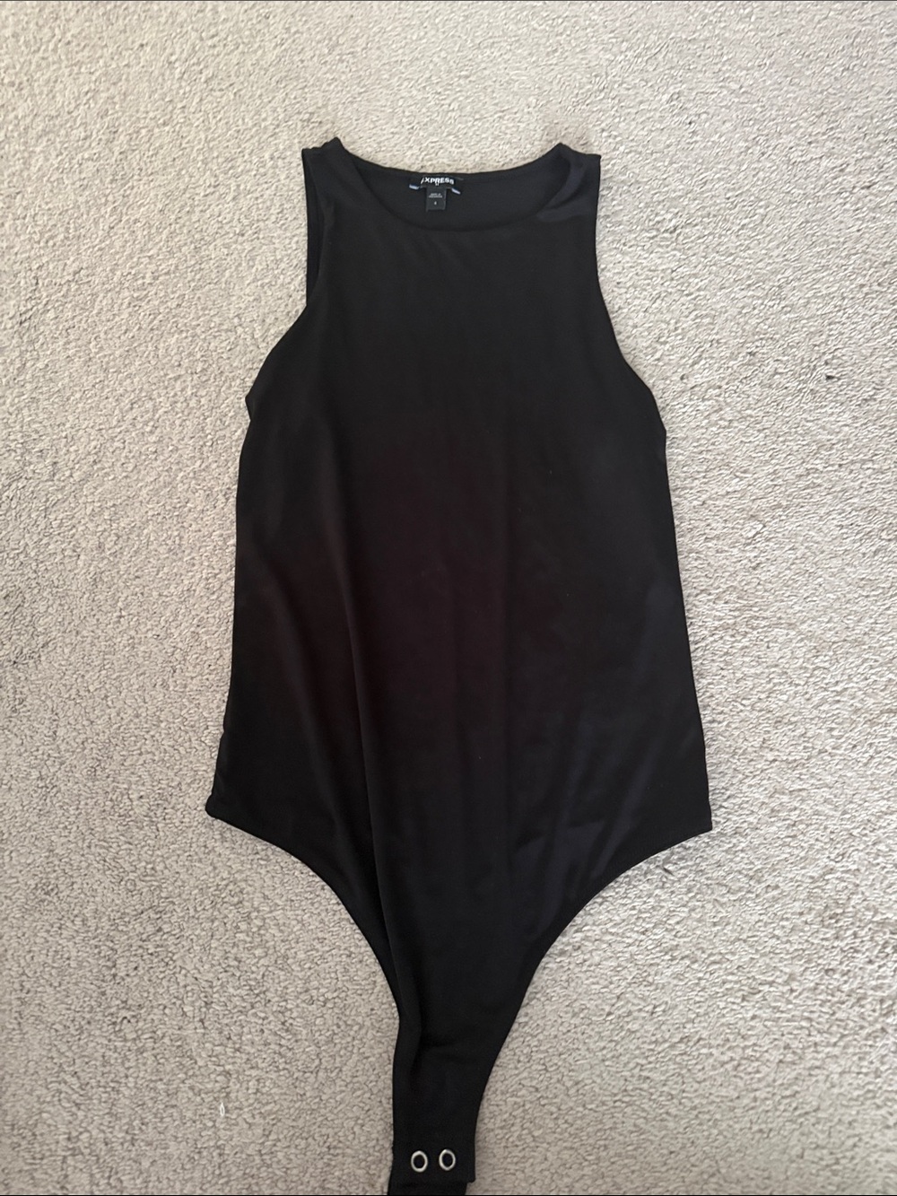 Express Black Sleeveless High-Neck Bodysuit